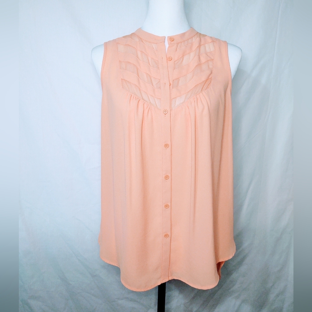 NWT Pleione Sleeveless Button Up Blouse S